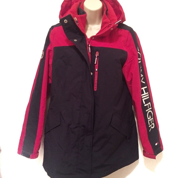 Tommy Hilfiger 3 in 1 Women's with Spellout jacket Medium - Picture 1 of 15